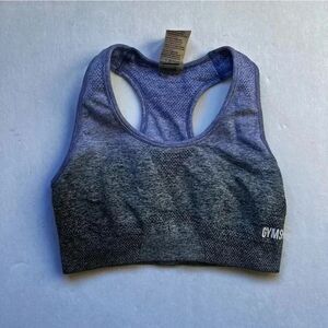 Gymshark Ombré Sports Bra Indigo Purple Grey Size X-Small
